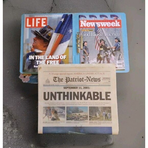 3) September 11, 2001 Ephemera Newspaper, Life Commemorative, Newsweek 9/11 9/12 - Picture 1 of 16